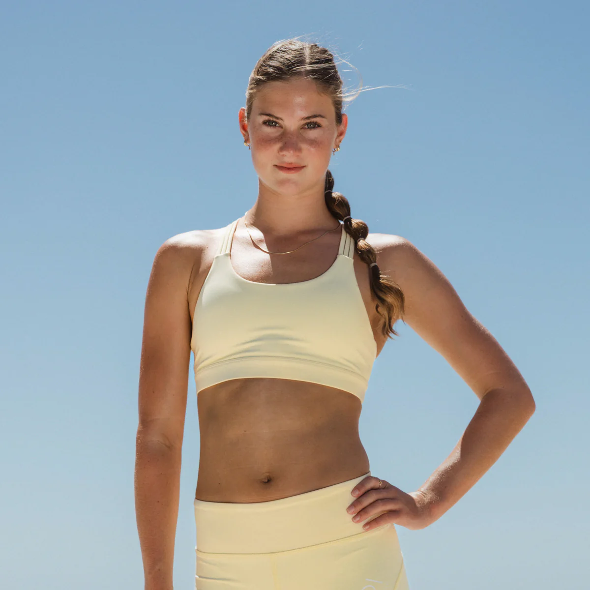 IMPI Running 6 Strap Bra Top - Yellow Sorbet