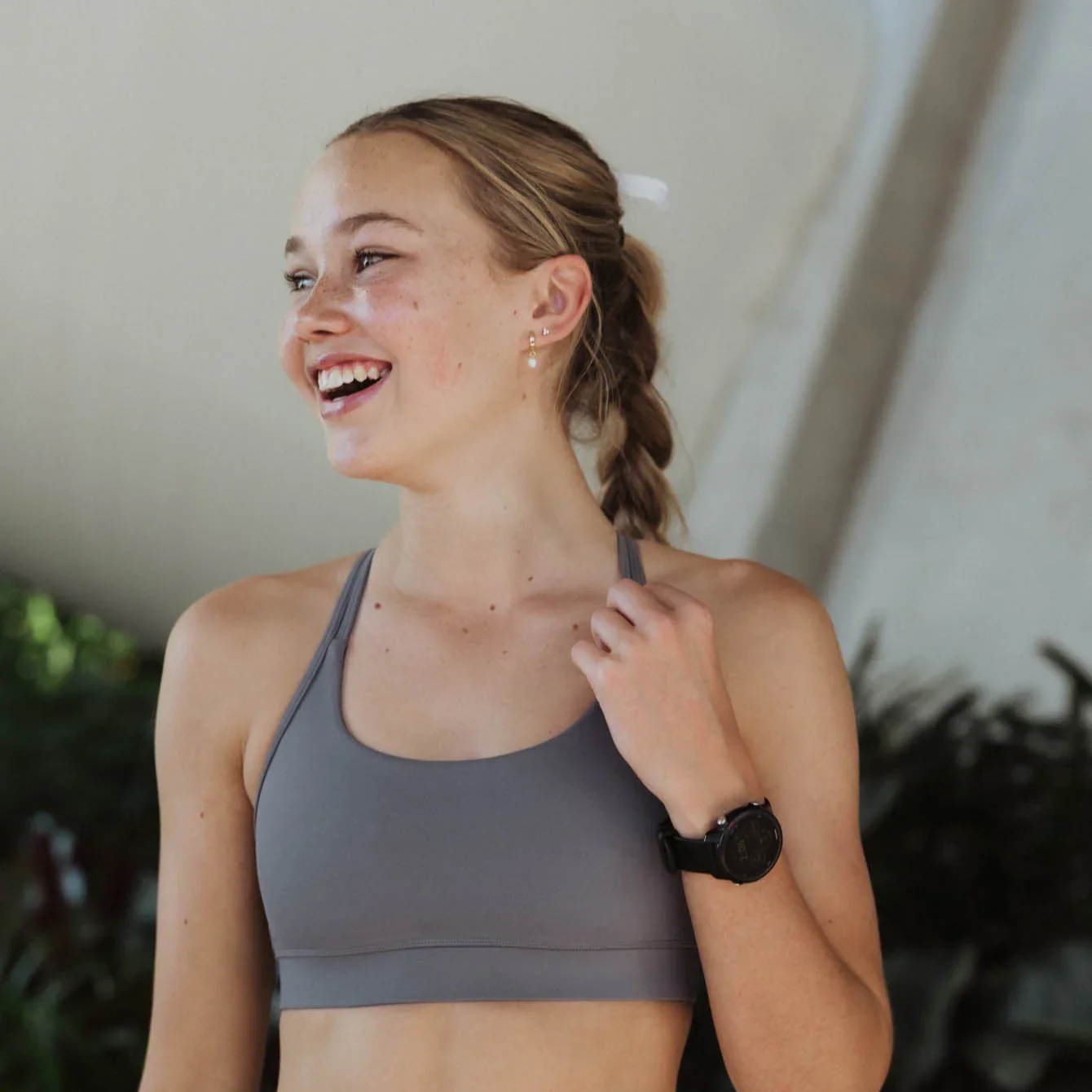 IMPI Loop Girls Crop Top - Steel Grey - Image 5