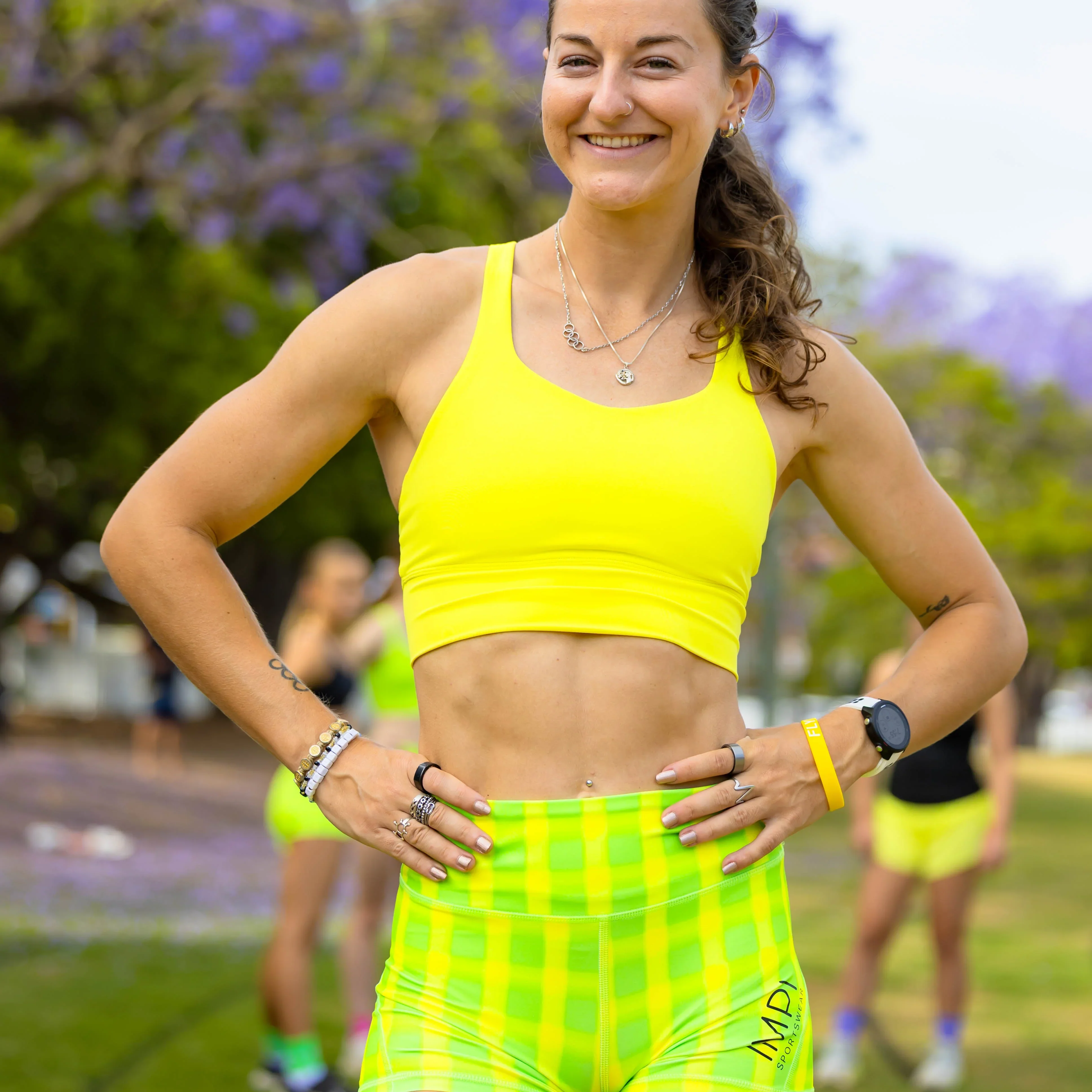 IMPI Longer Strappy Running Crop- Lemon - Image 3