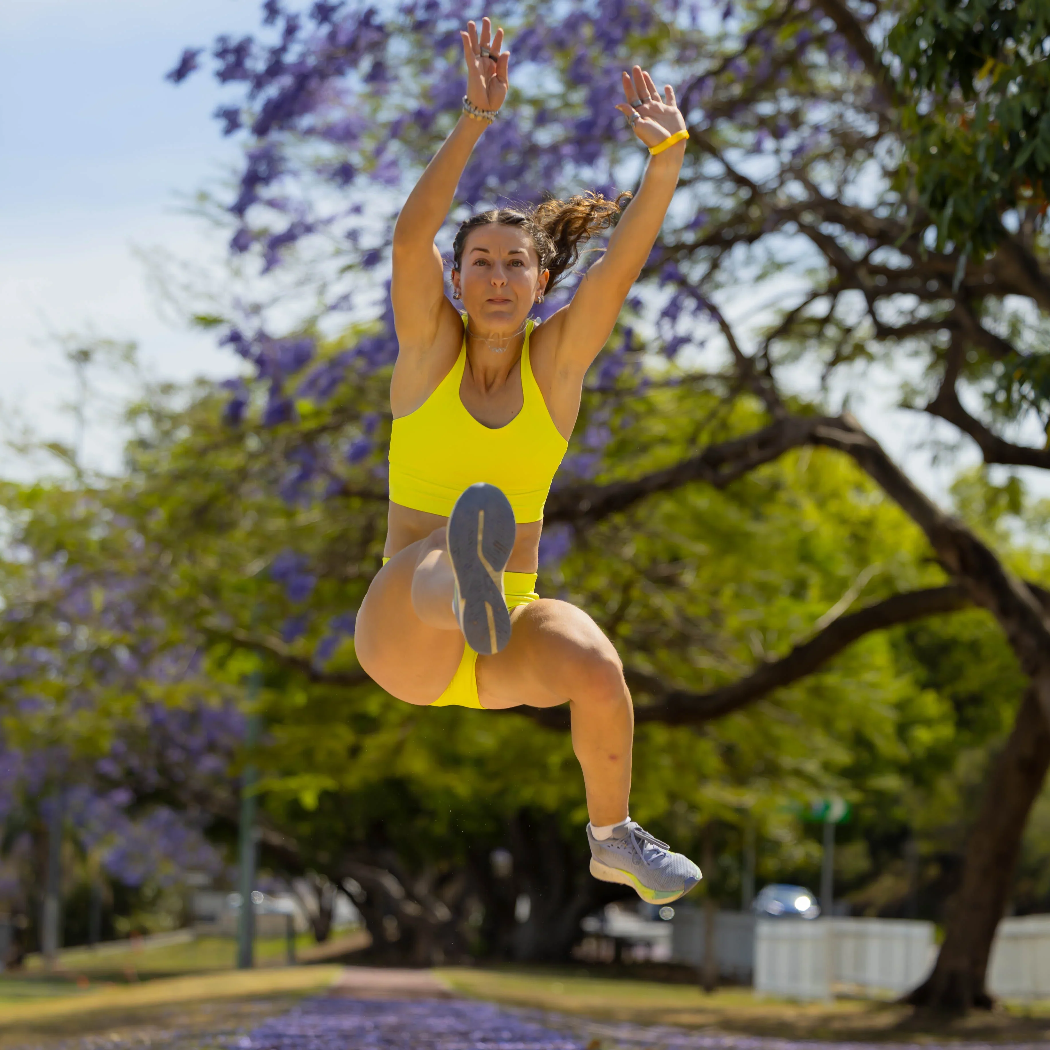 IMPI Longer Strappy Running Crop- Lemon - Image 7