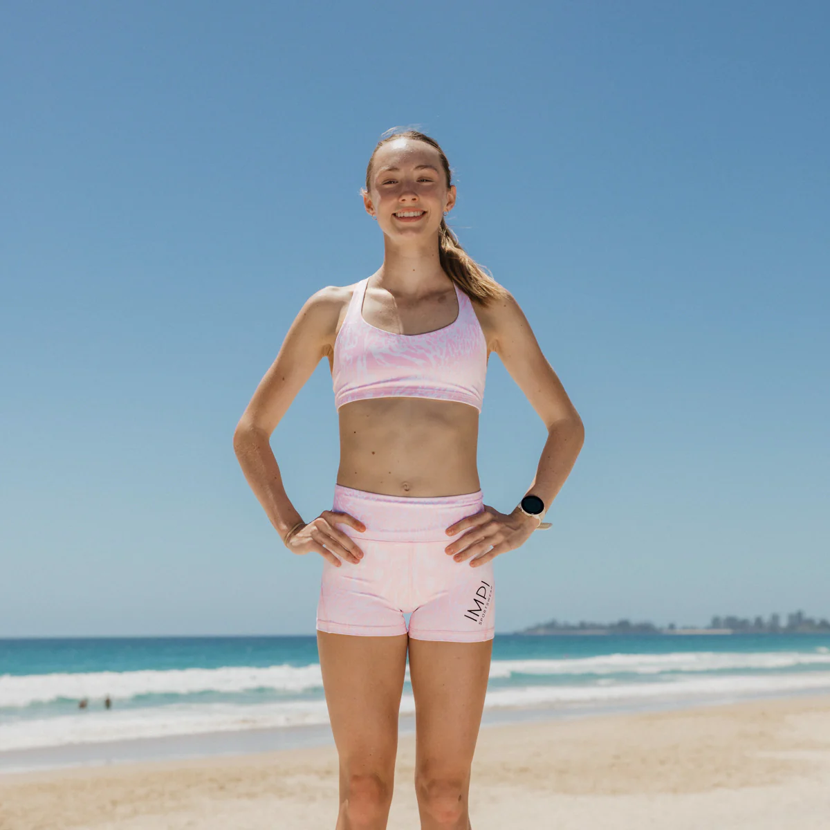 IMPI Strappy Girls Crop Top- Pink Sorbet Minx - Image 4