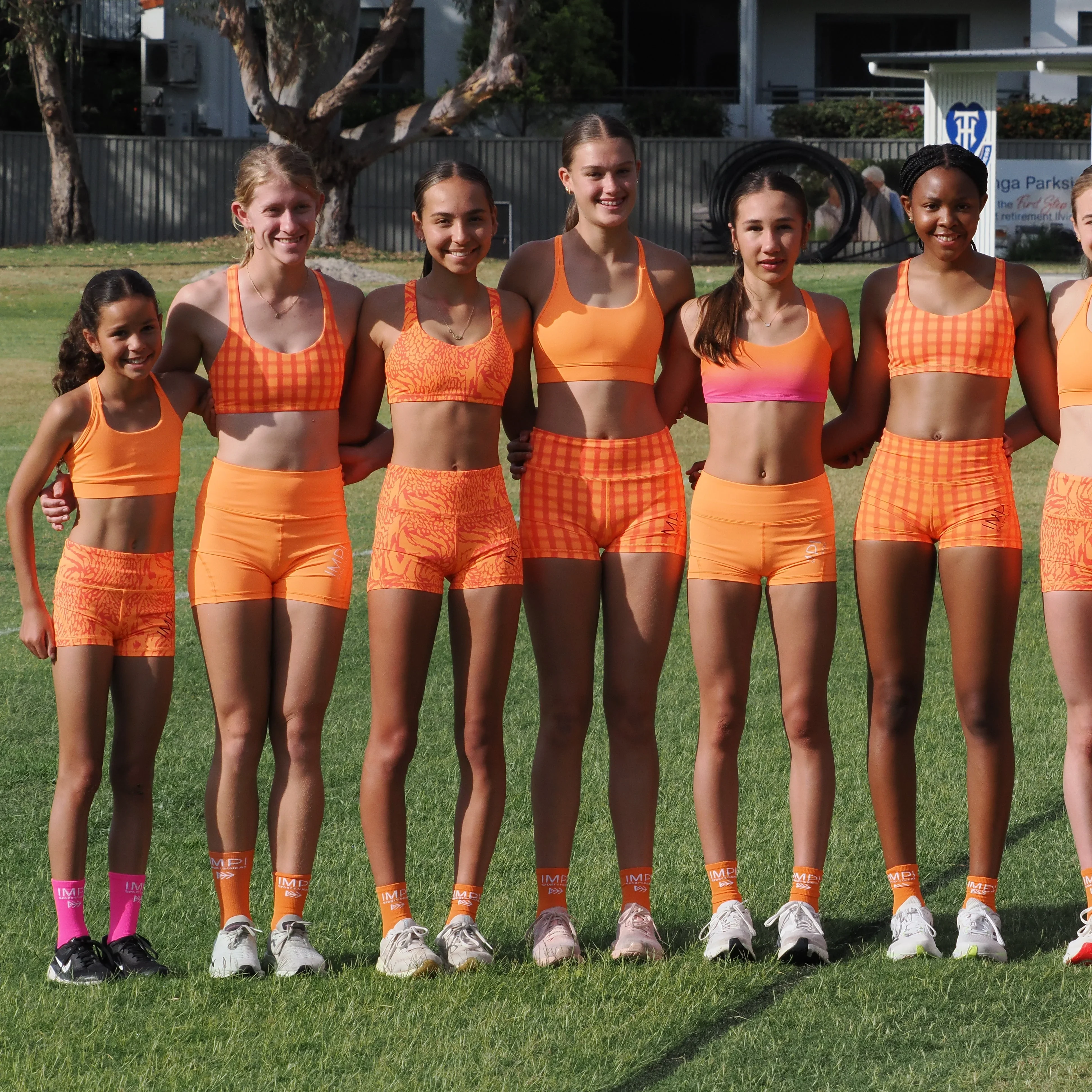 IMPI Strappy Girls Crop Top - Orange Minx - Image 3