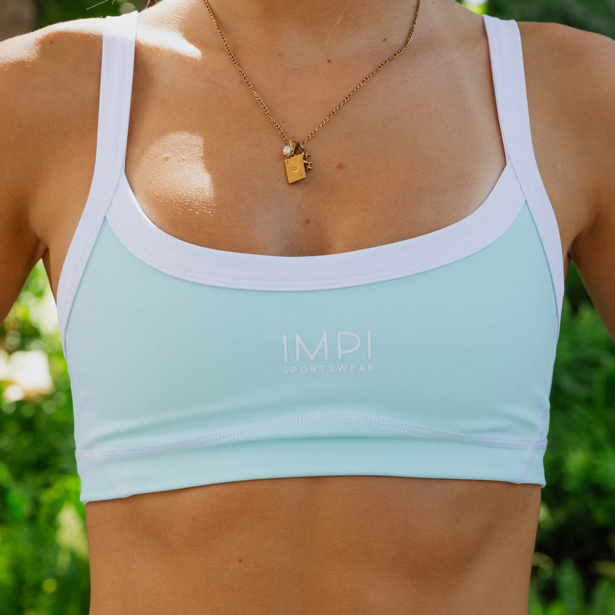 IMPI The Varsity Crop - Aqua Sorbet - Image 2