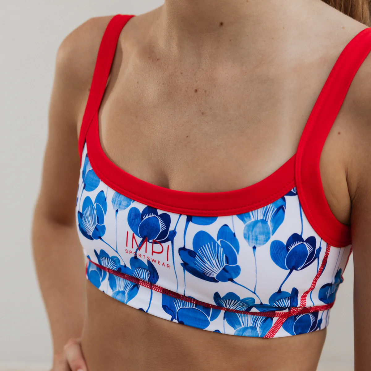 IMPI The Varsity Crop - Cobalt Floral - Image 3