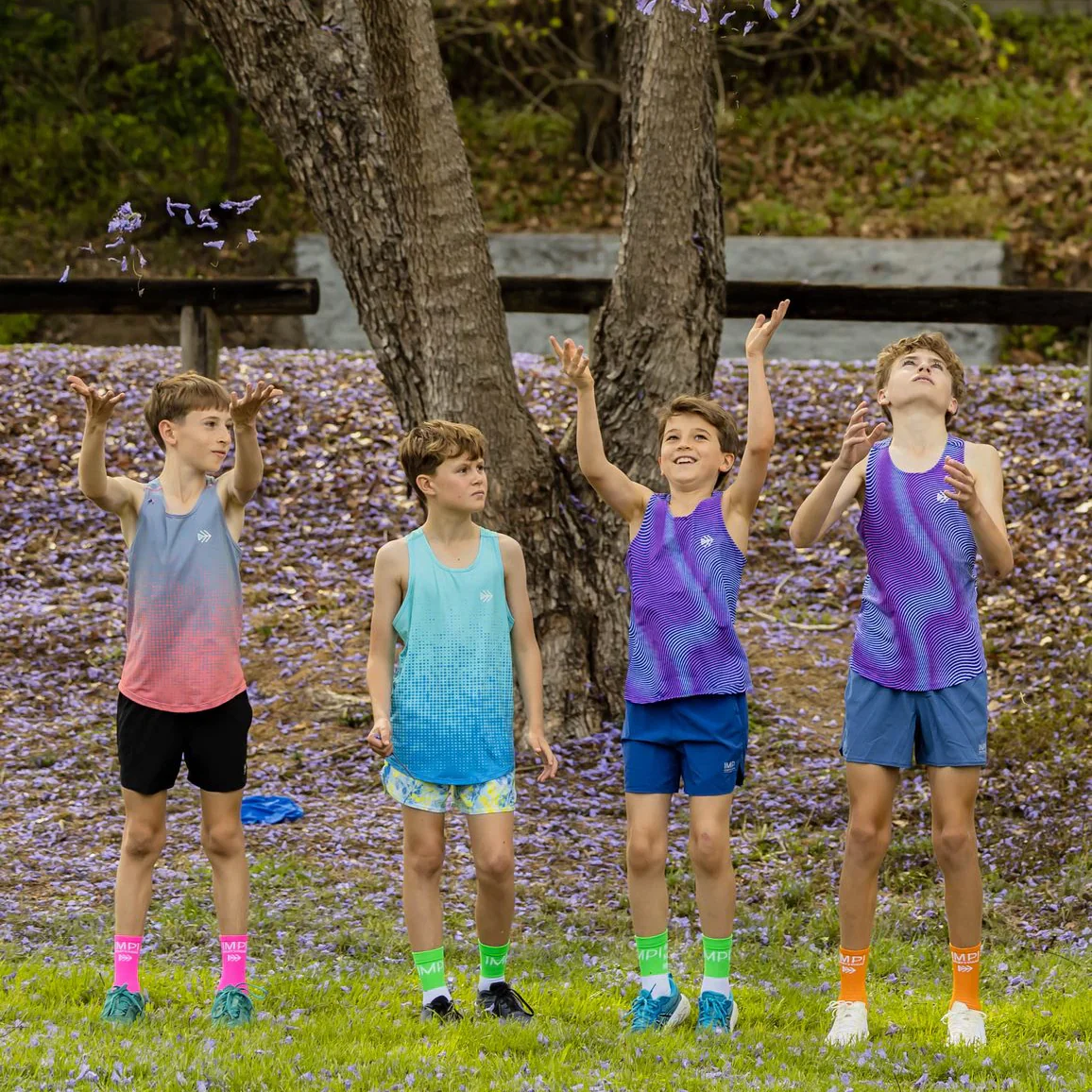 IMPI Boys Race Back Singlet - Aqua - Image 8