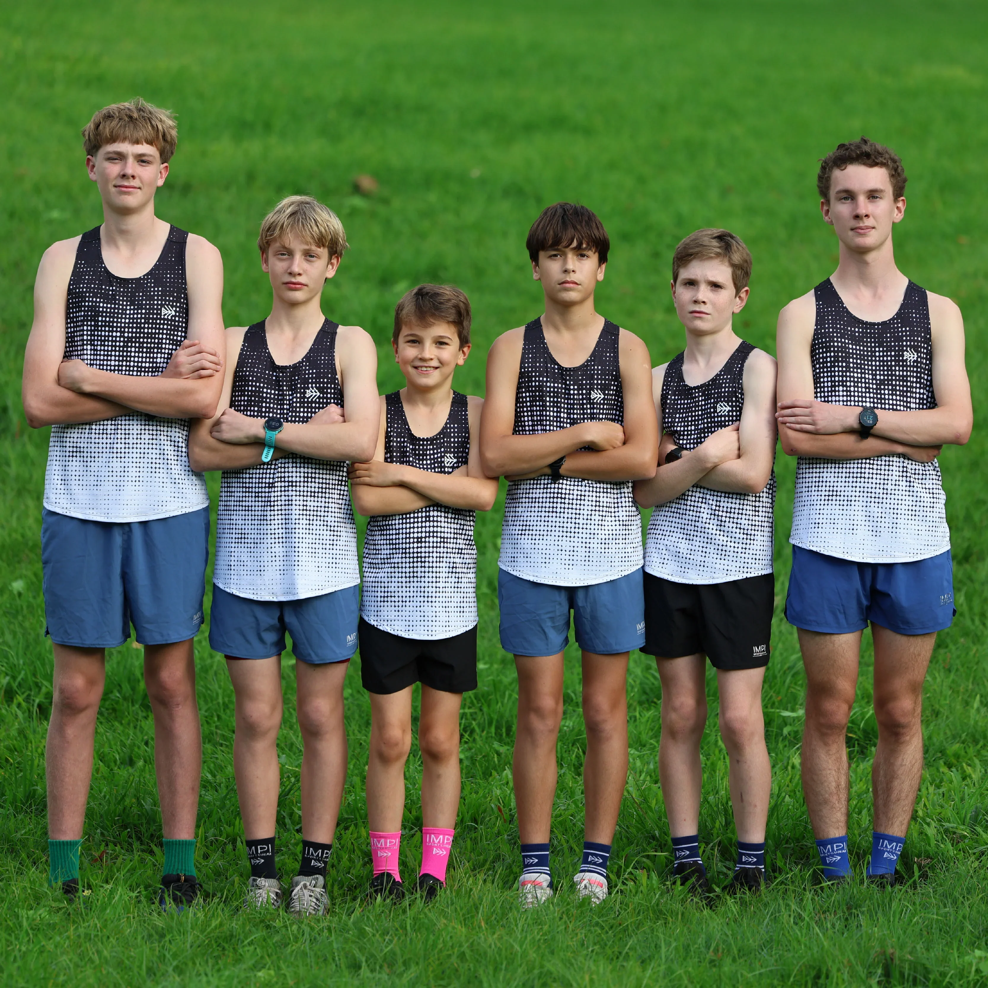 IMPI Boys Race Back Singlet - Black/White - Image 3