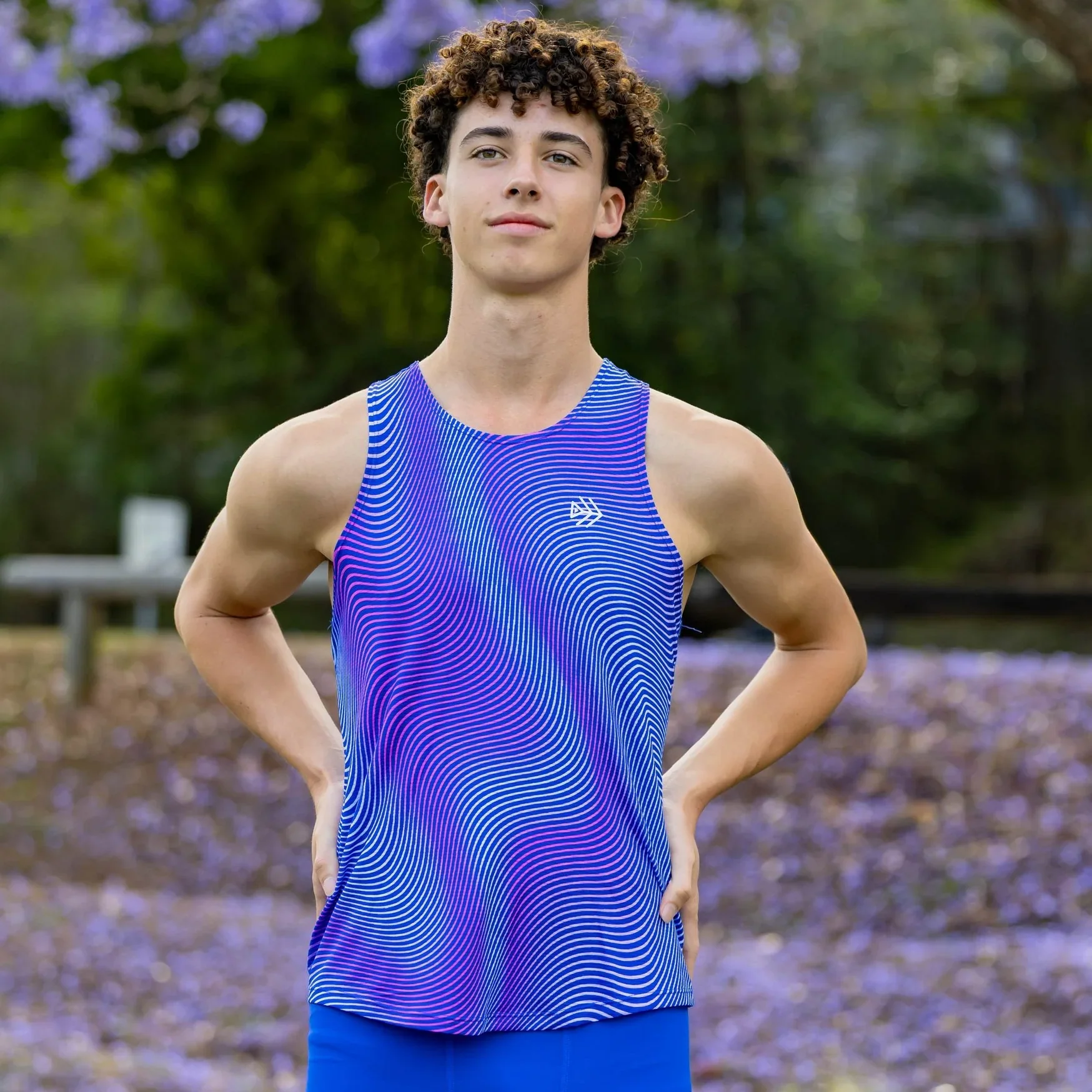IMPI Boys Race Back Singlet - Blue Mirage - Image 11