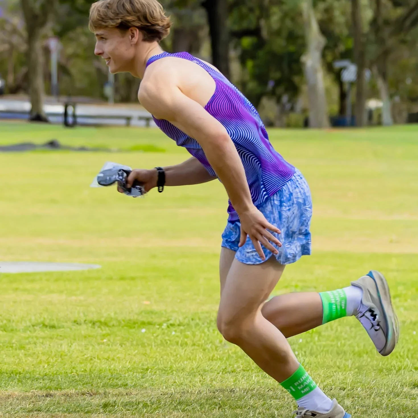IMPI Boys Race Back Singlet - Blue Mirage - Image 13