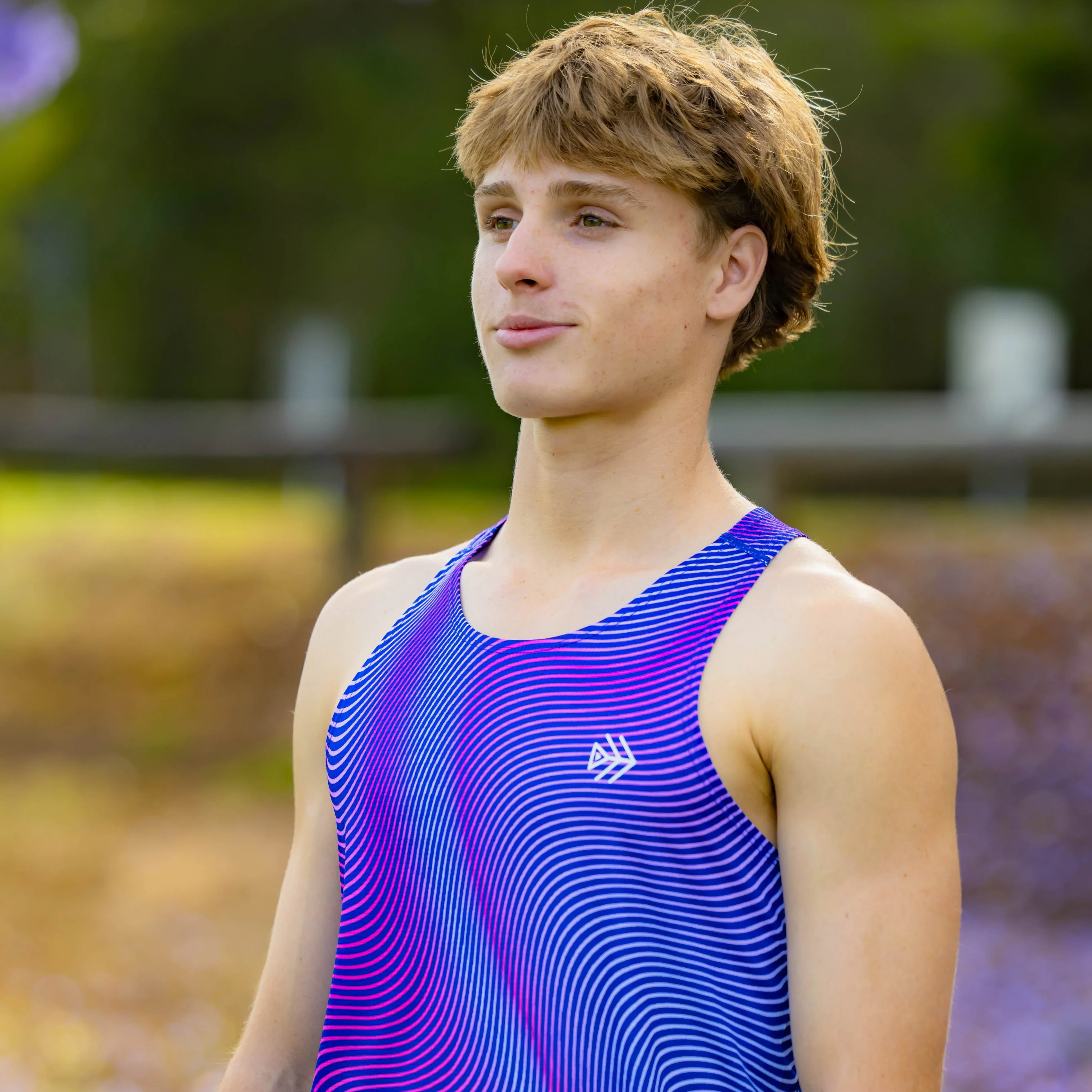 IMPI Boys Race Back Singlet - Blue Mirage - Image 15