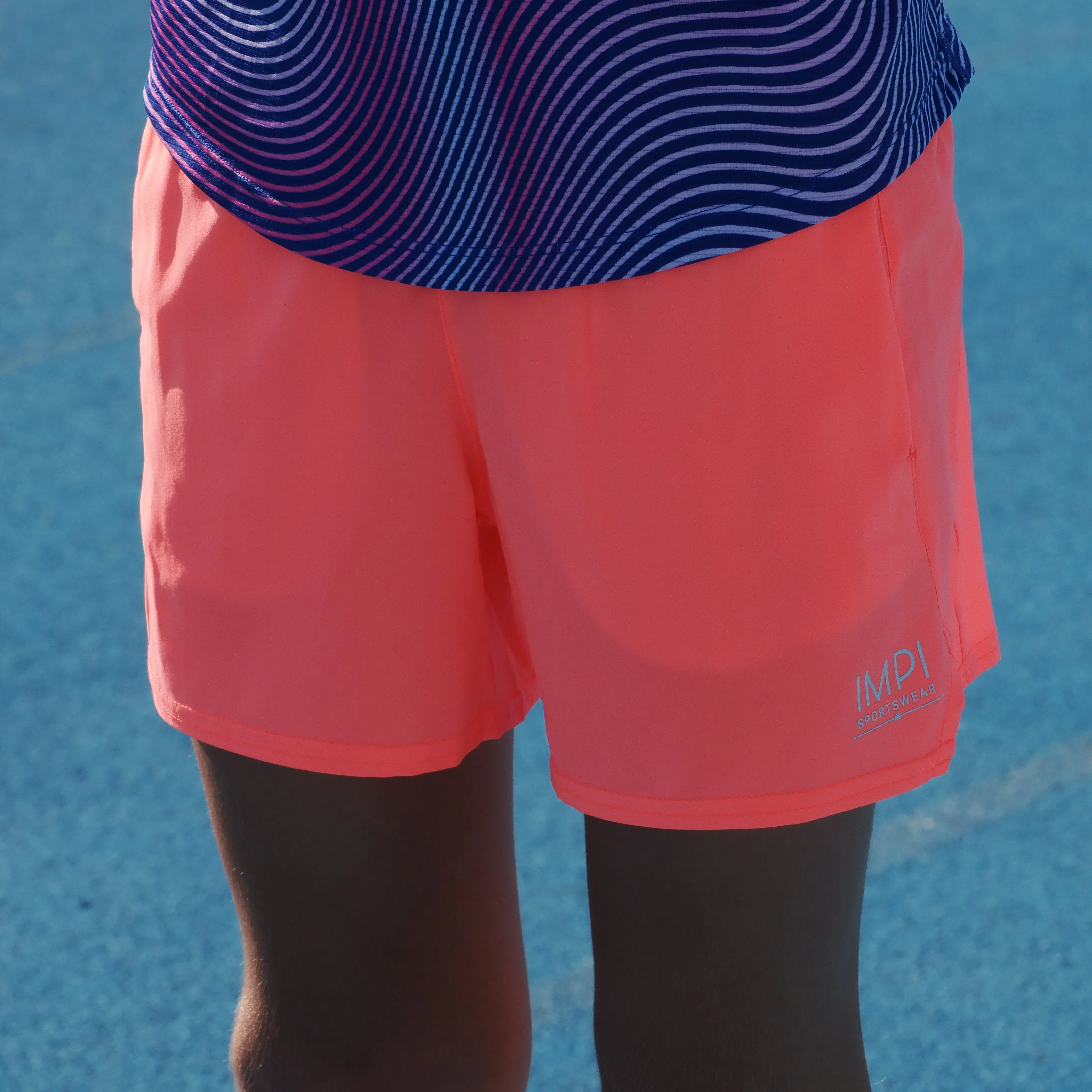 IMPI Boys Running Short - Neon Coral - Image 5