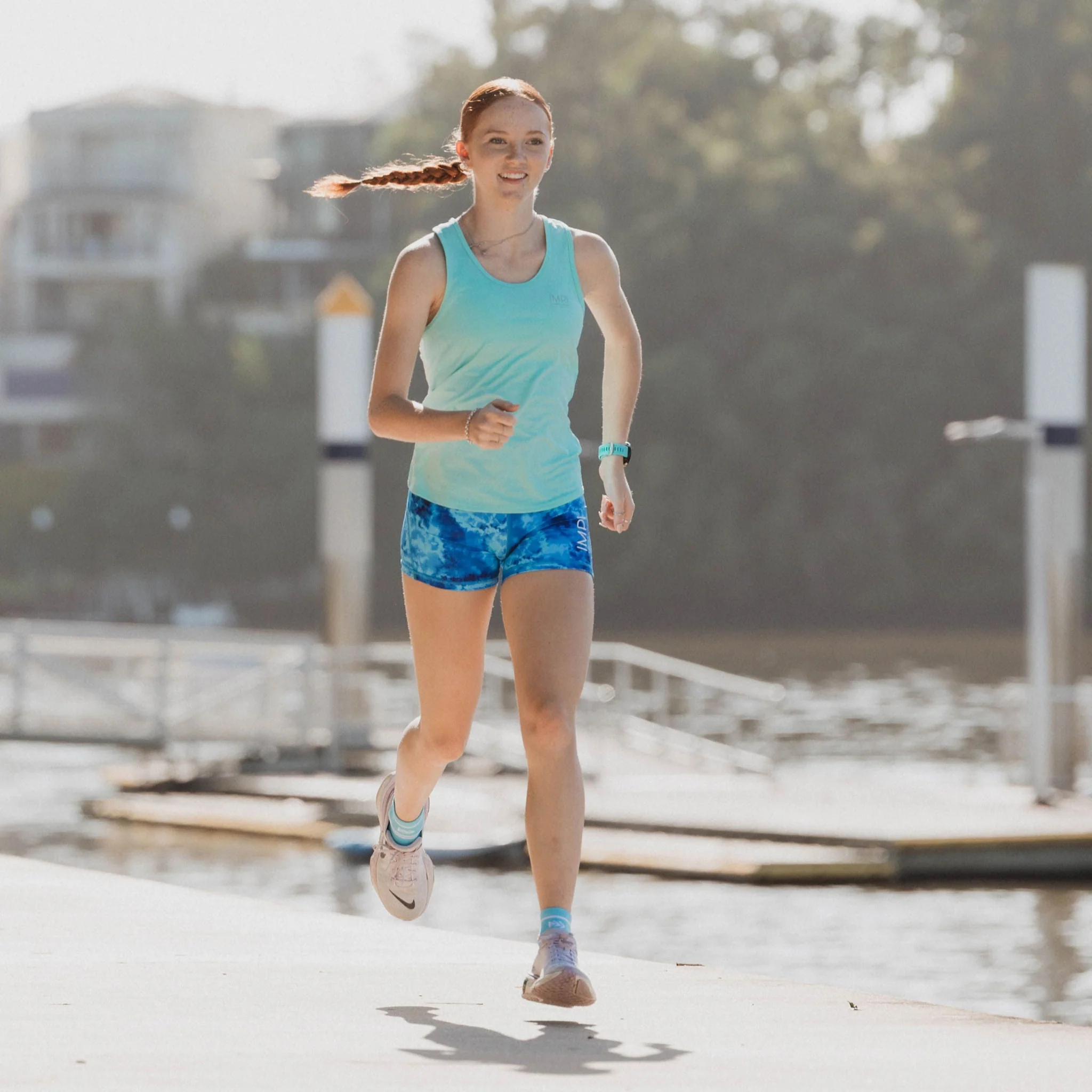 IMPI Fitted Running Singlet -  Aqua - Image 6