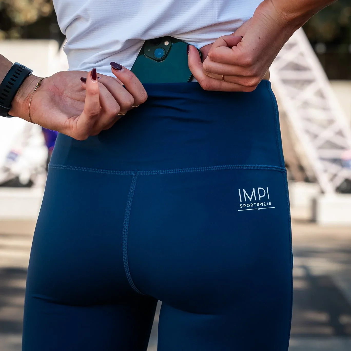 IMPI Flared Leg Tights - Navy - Image 4