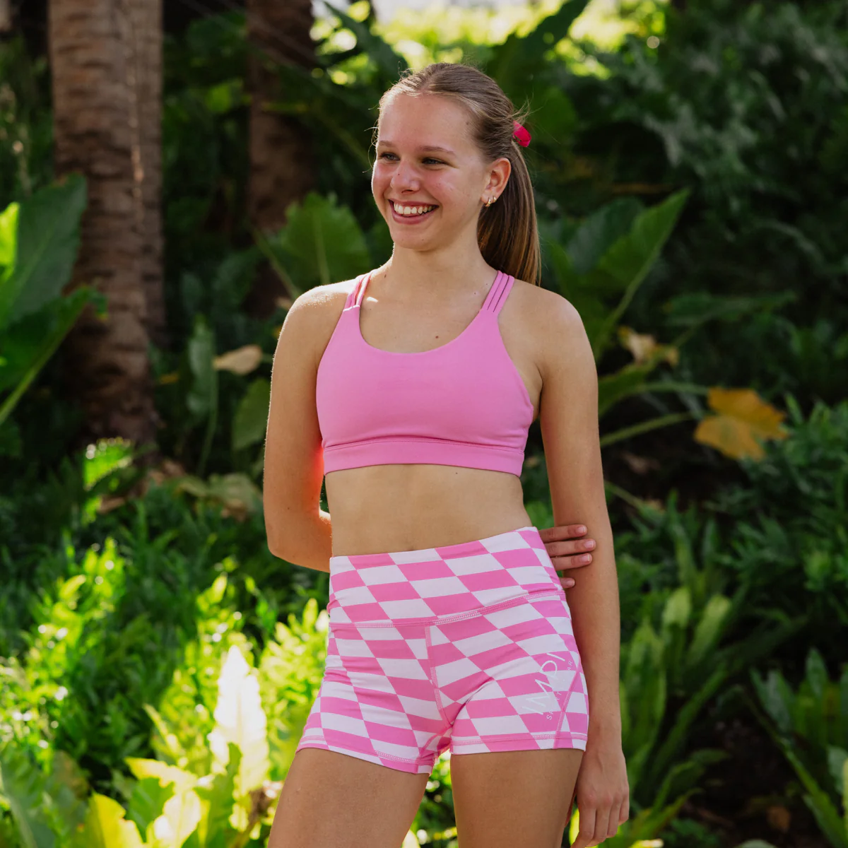 IMPI Running 6 Strap Bra Top - Barbie Pink - Image 6