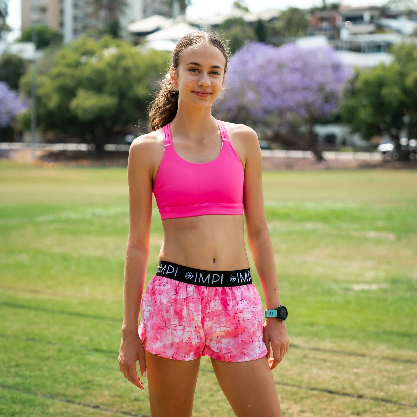 IMPI Girls Split Leg Running Short - Jaded Pink - Image 9