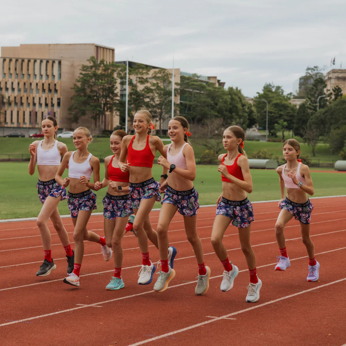 IMPI Girls Split Leg Running Short - Xmas Koalas - Image 3