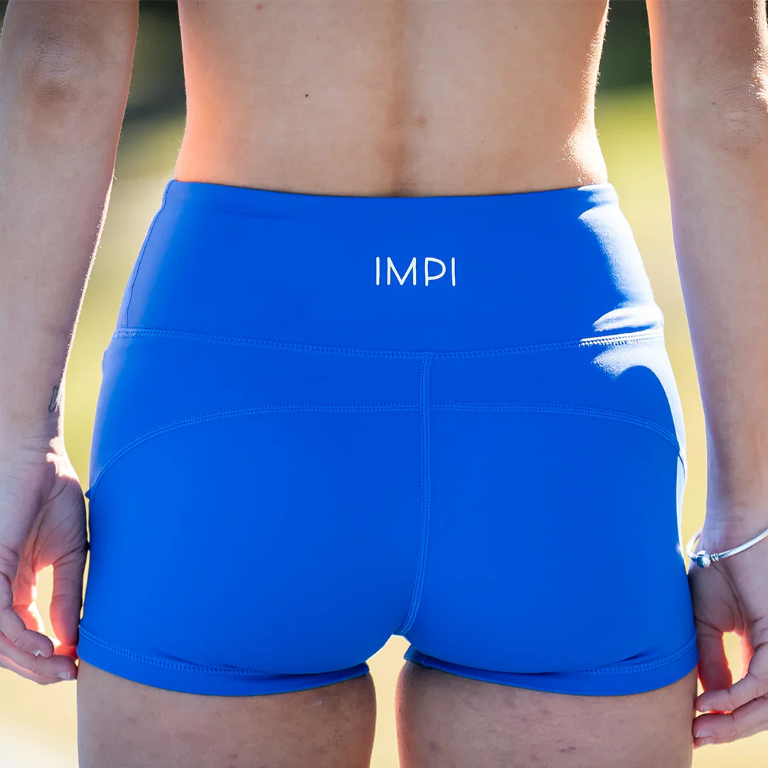 IMPI High Waist Bike Shorts - Cobalt Blue - Image 6