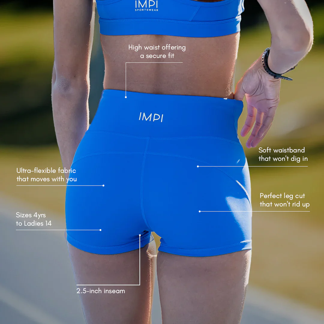 IMPI High Waist Bike Shorts - Cobalt Blue - Image 7