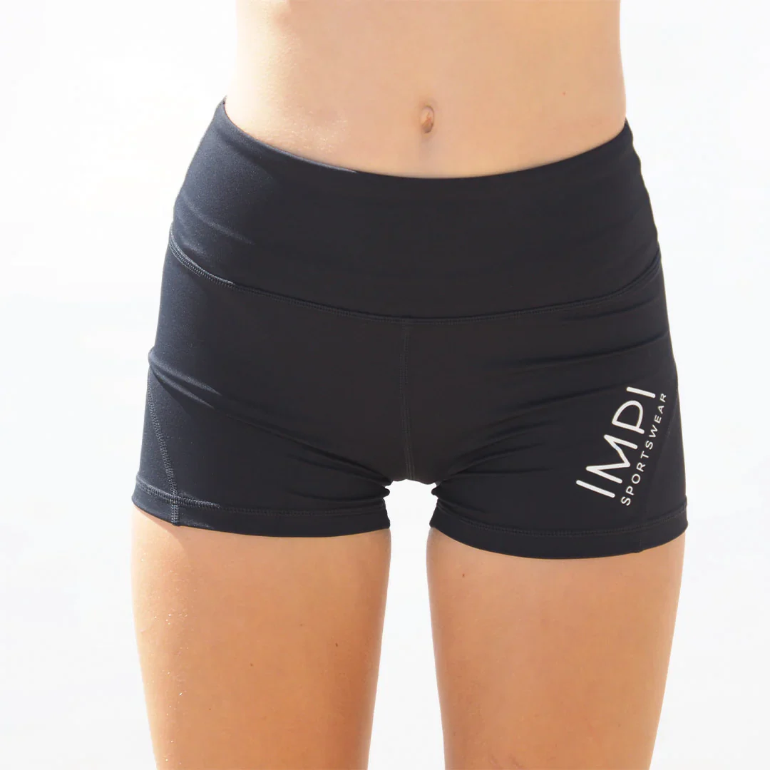 IMPI High Waist Bike Shorts - Black 1.0 - Image 3