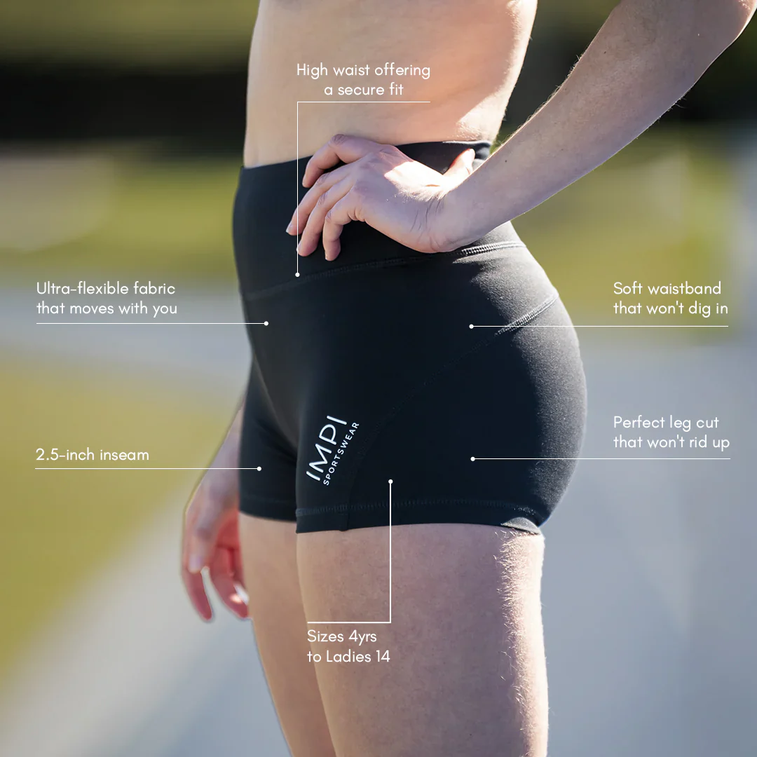 IMPI High Waist Bike Shorts - Black - Image 14
