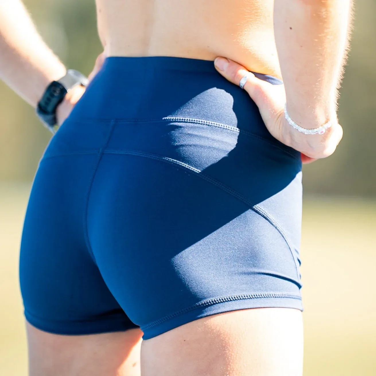 IMPI High Waist Bike Shorts - Navy - Image 4