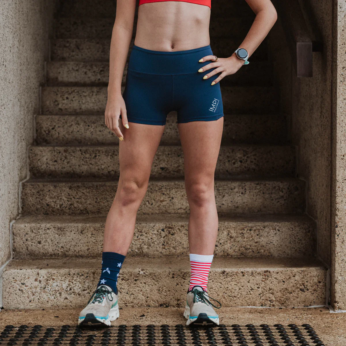 IMPI High Waist Bike Shorts - Navy - Image 7