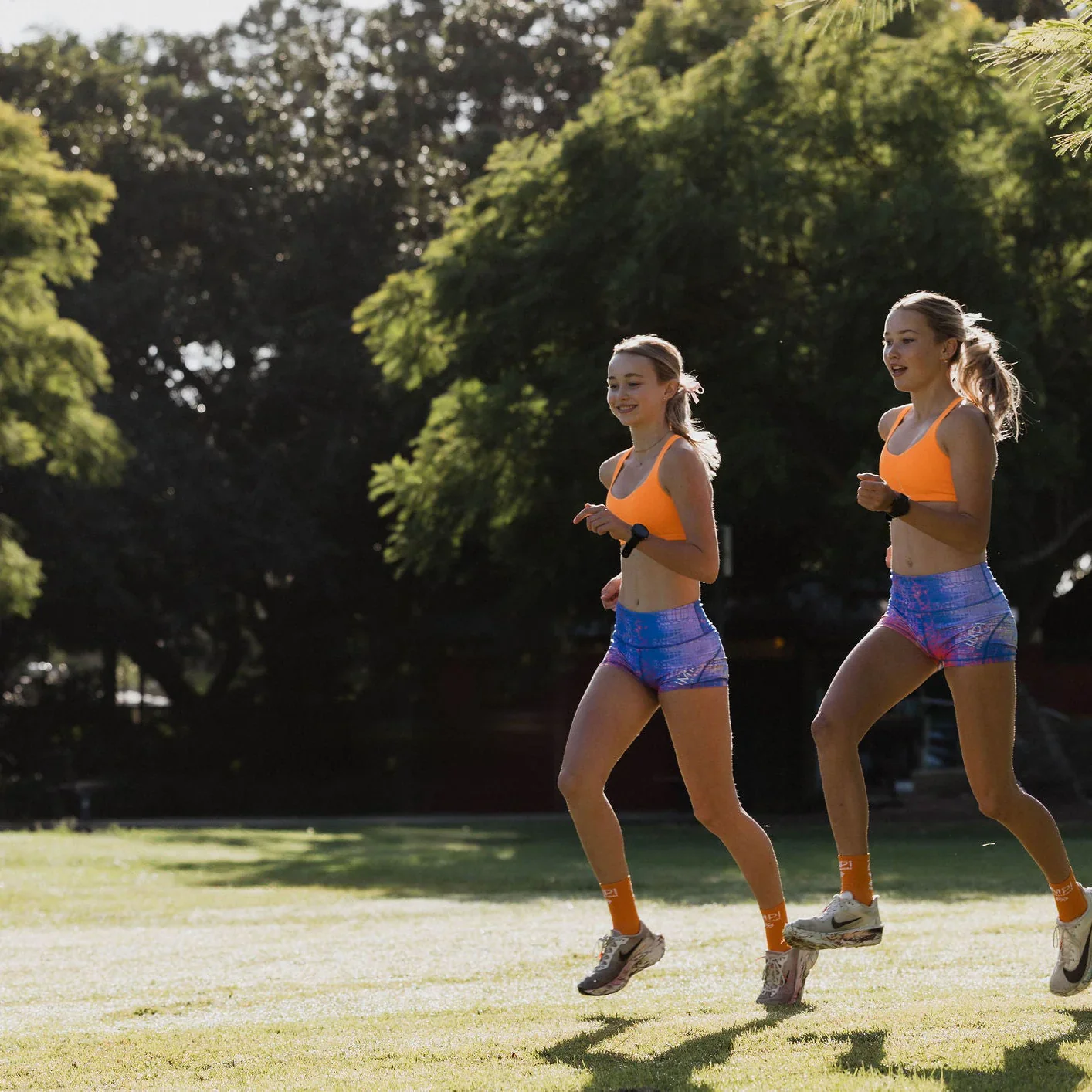 IMPI High Waist Running Short - Orange Montana Skies - Image 4