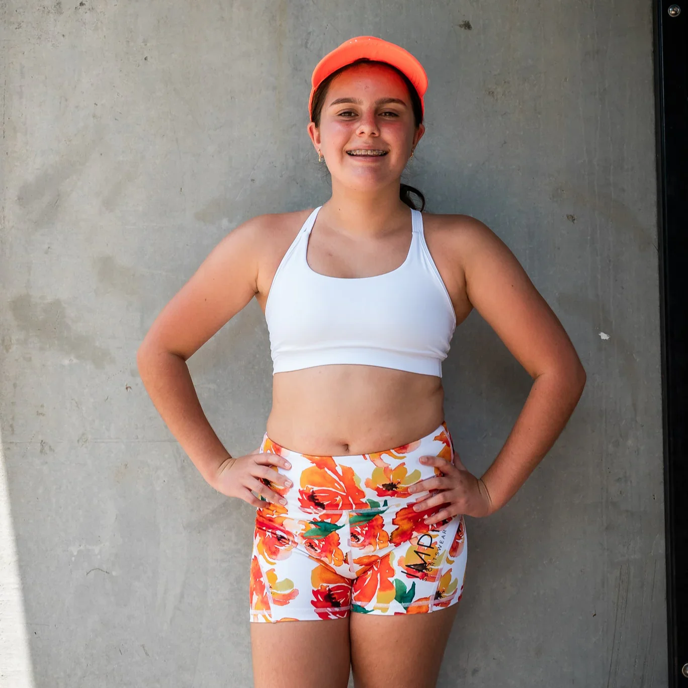 IMPI High Waist Bike Shorts - Orange Samba - Image 8