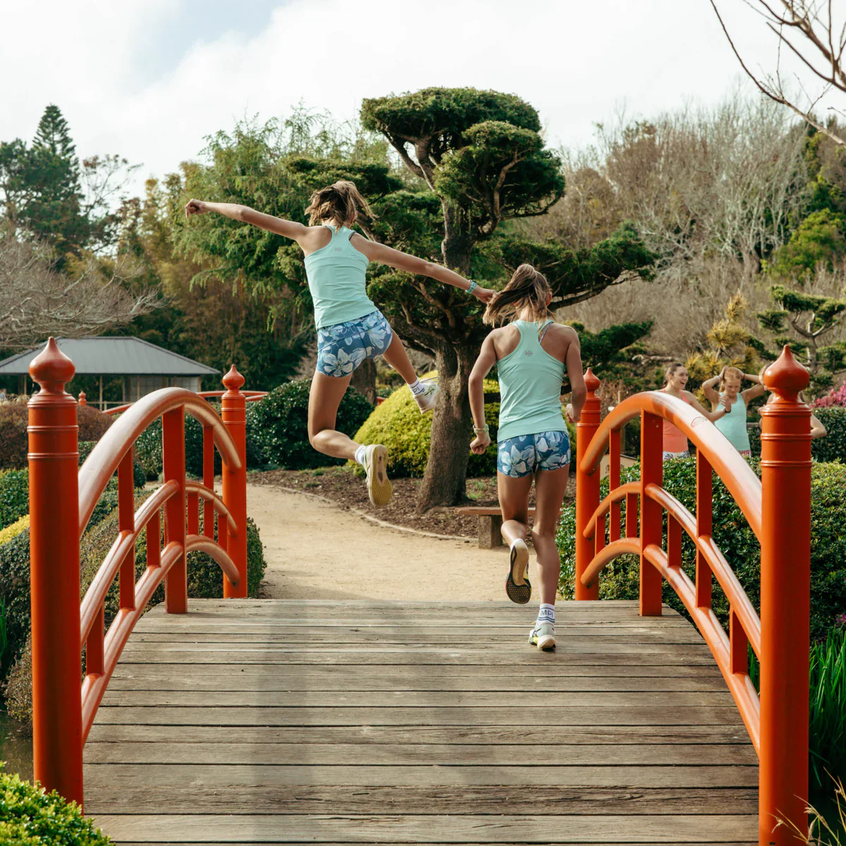 IMPI High Waist Bike Shorts -Aqua Teal - Image 4