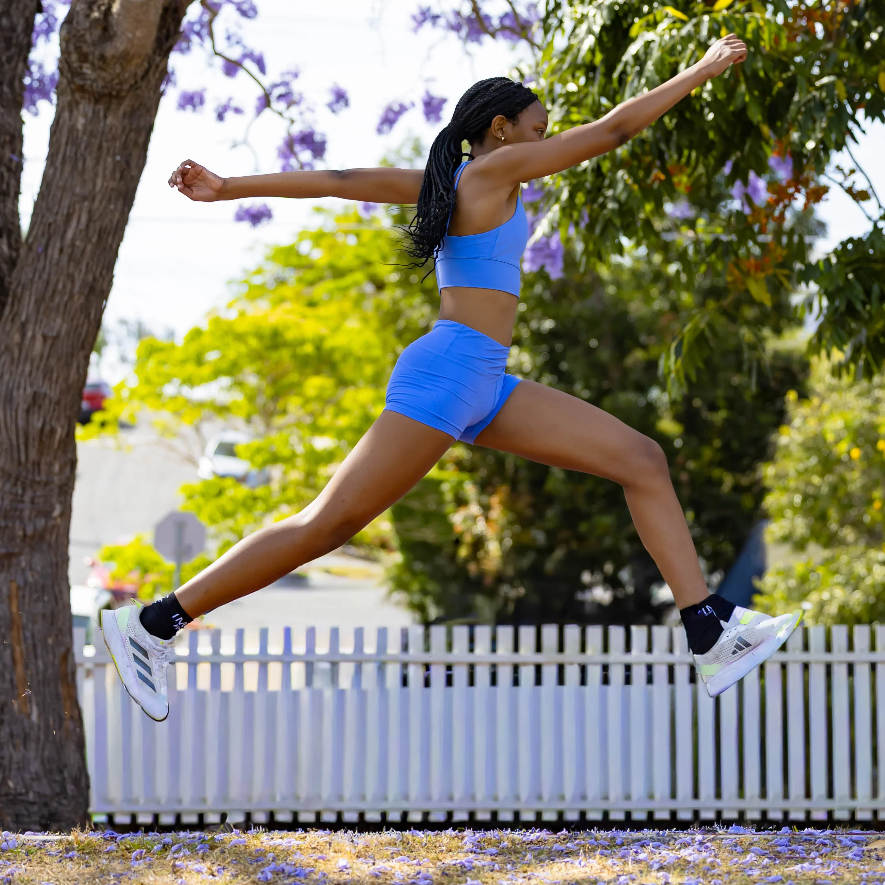 IMPI High Waist Bike Shorts - Cornflower - Image 9