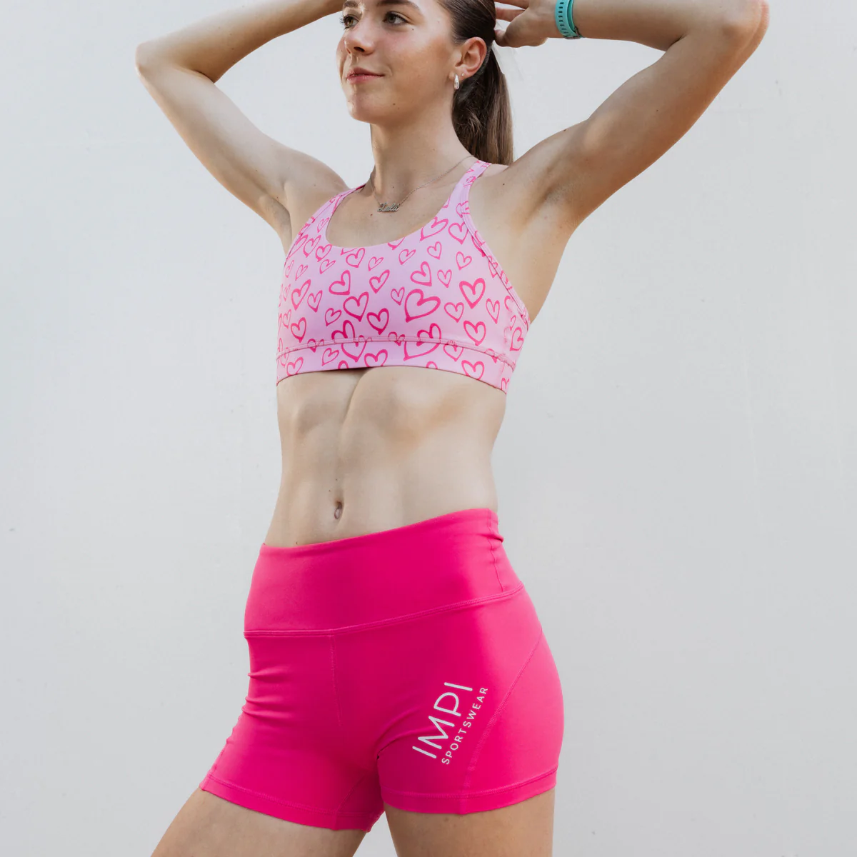 IMPI High Waist Bike Shorts - Magnetic Pink - Image 7