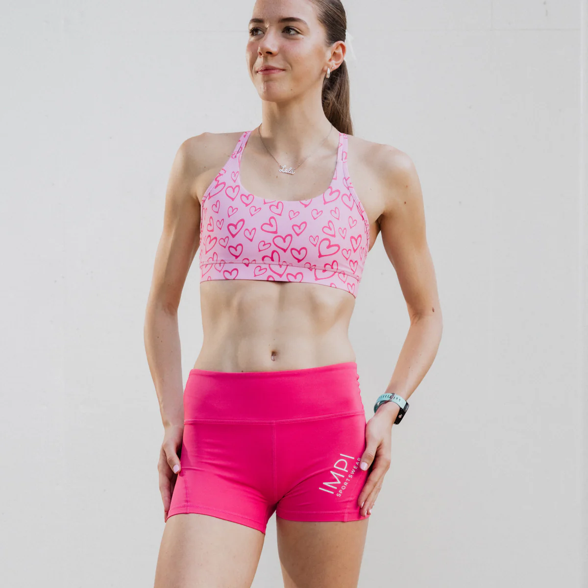IMPI High Waist Bike Shorts - Magnetic Pink - Image 8