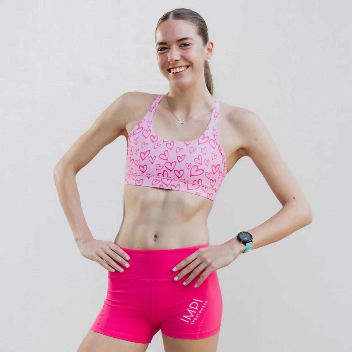 IMPI High Waist Bike Shorts - Magnetic Pink - Image 9