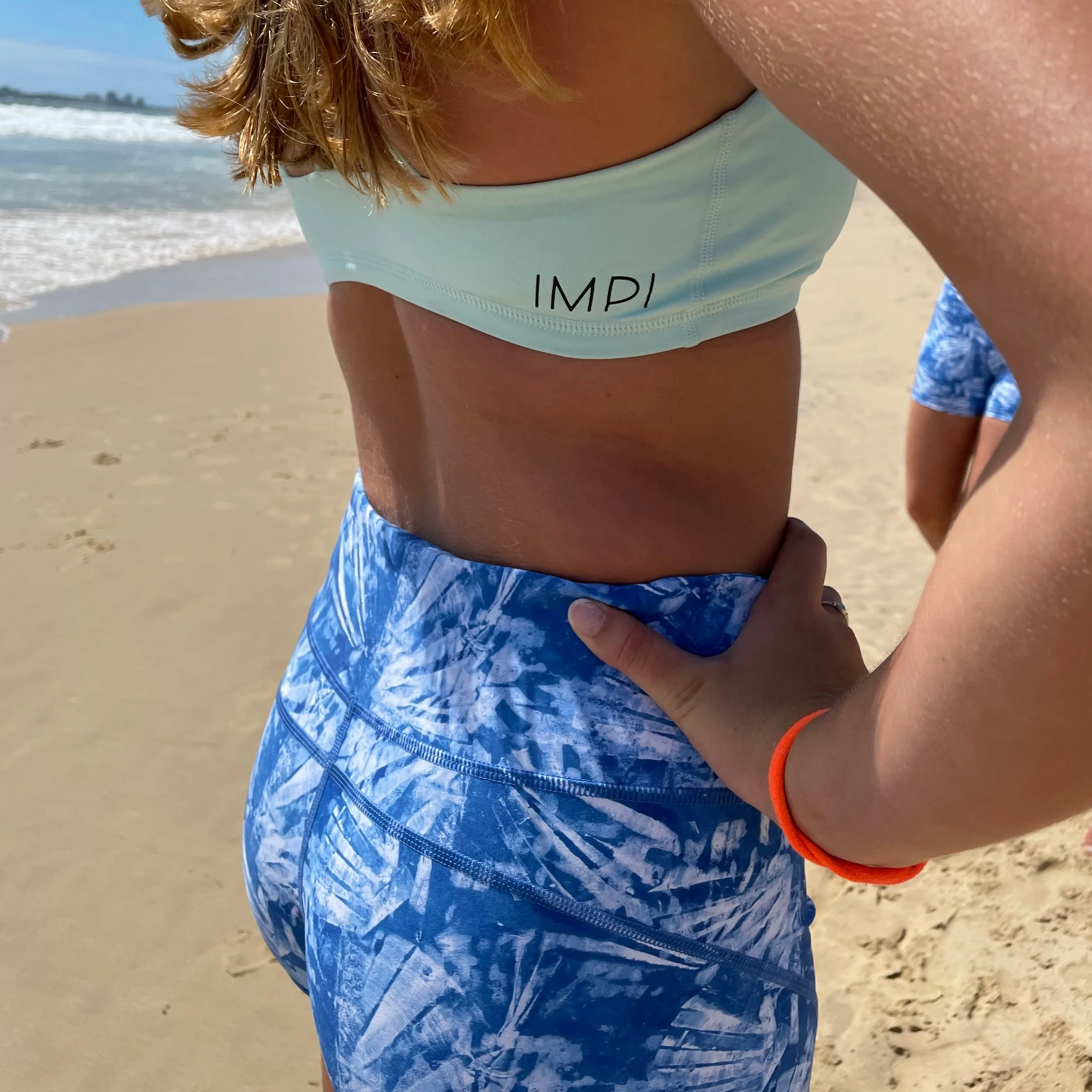 IMPI High Waist Bike Shorts- Paint Me Blue - Image 11