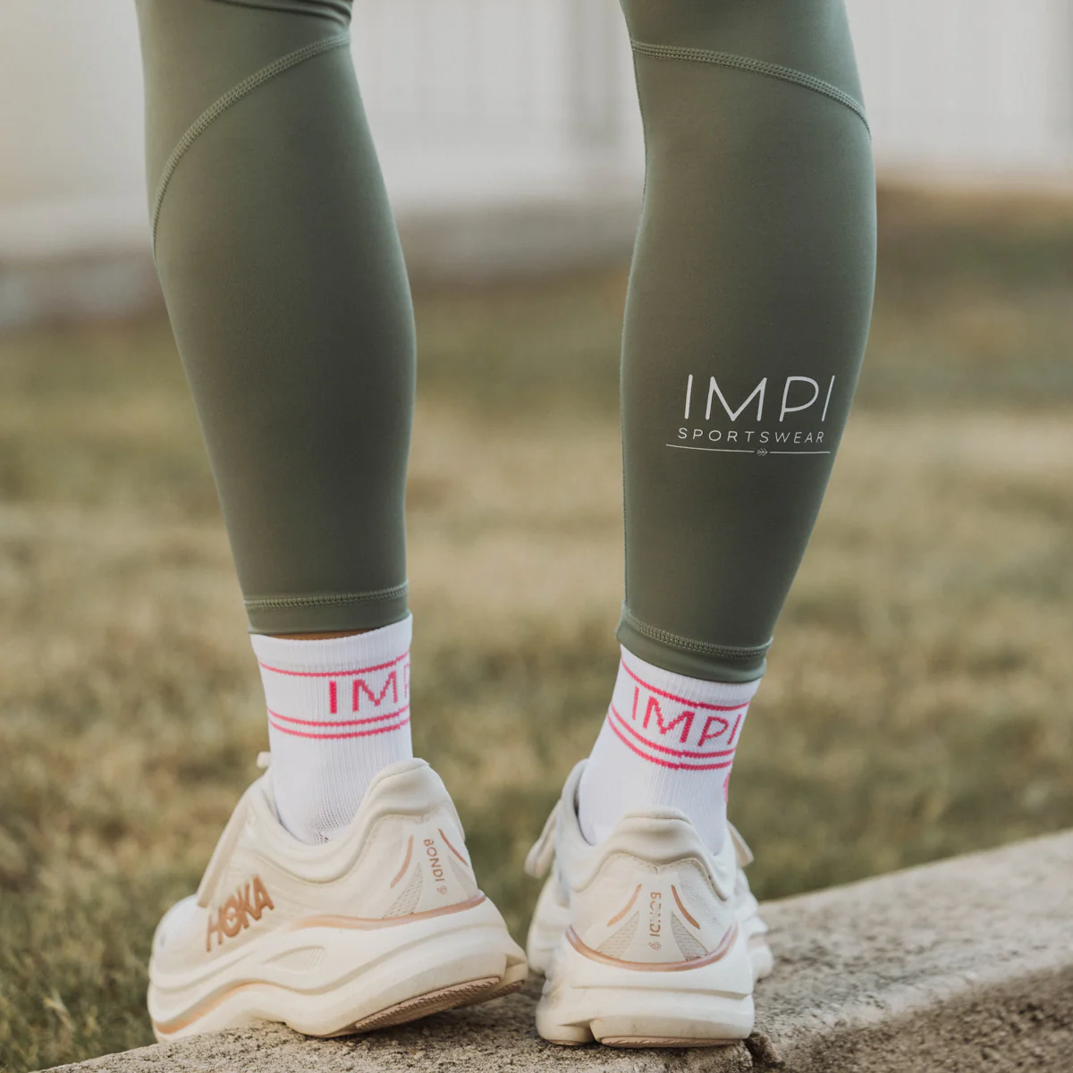 IMPI High Waist Full Length Tights - Dark Matcha - Image 9