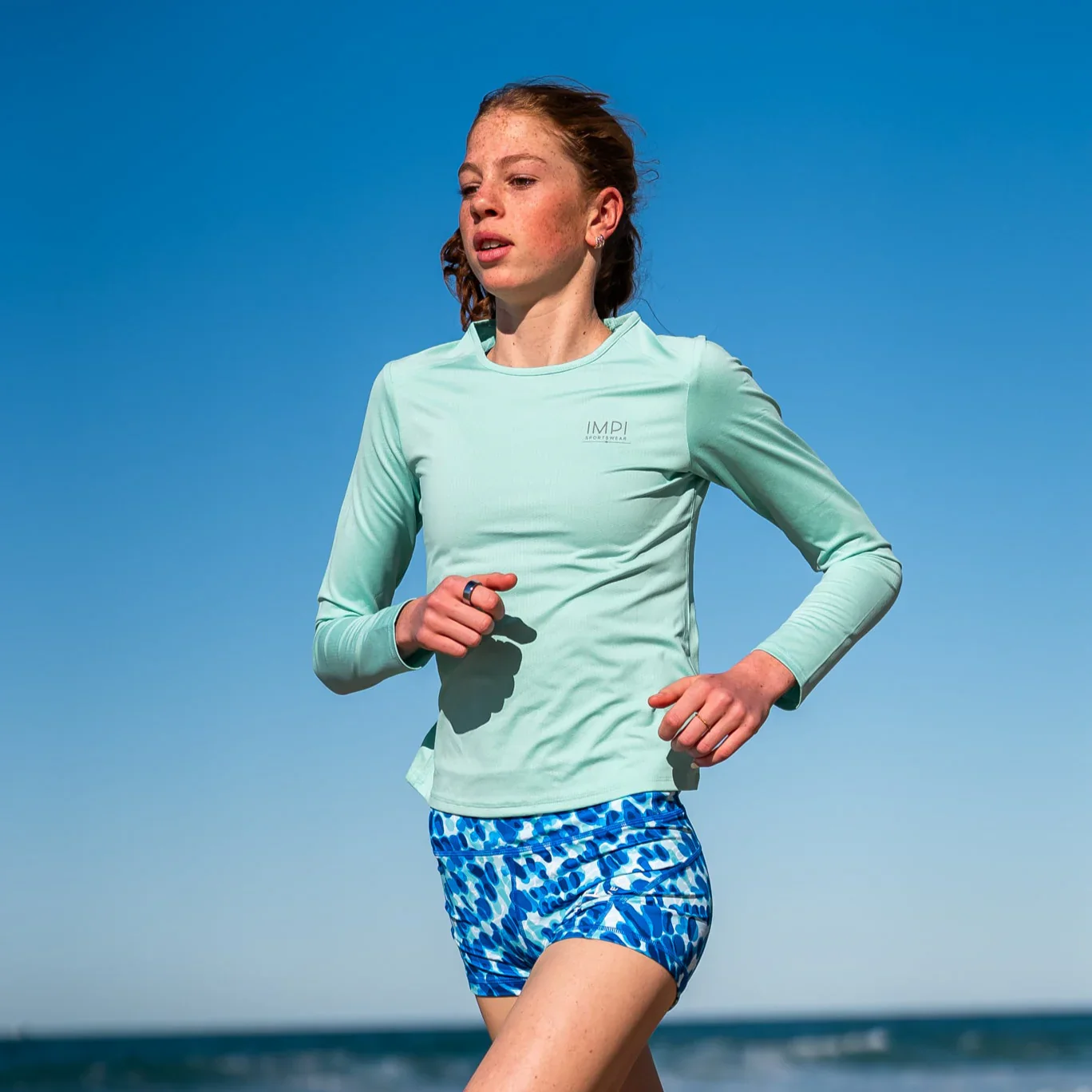 IMPI Long Sleeve Running Top - Aqua - Image 5