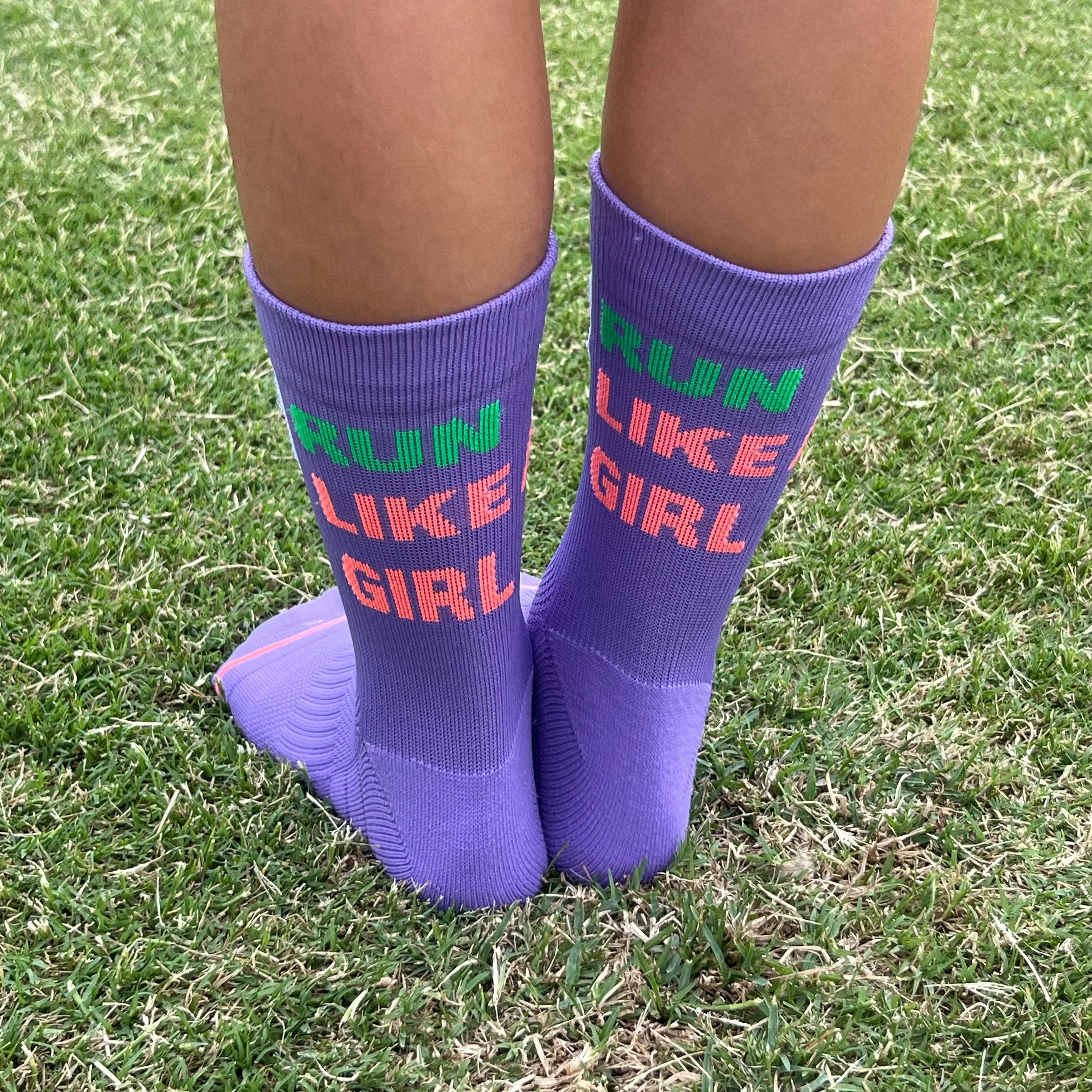 IMPI Longer Socks - Purple Run Like A Girl - Image 9