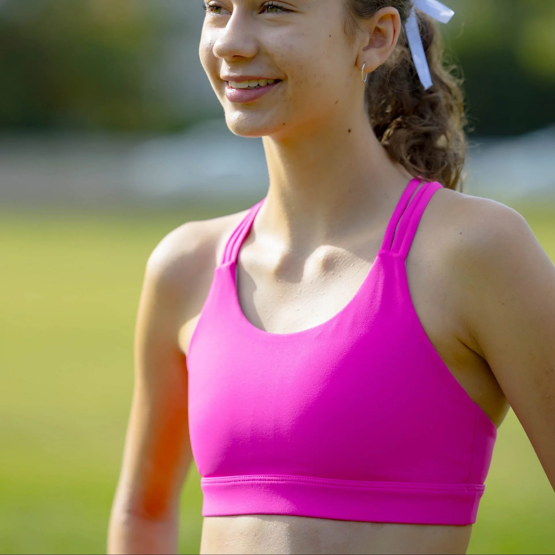 IMPI Running 6 Strap Bra Top - Hot Pink - Image 5