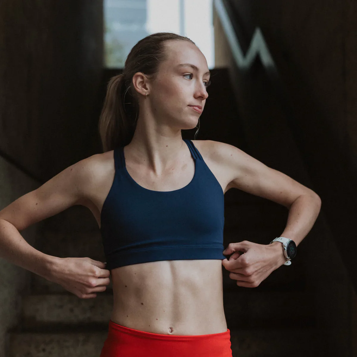IMPI Running 6 Strap Bra Top - Navy - Image 3
