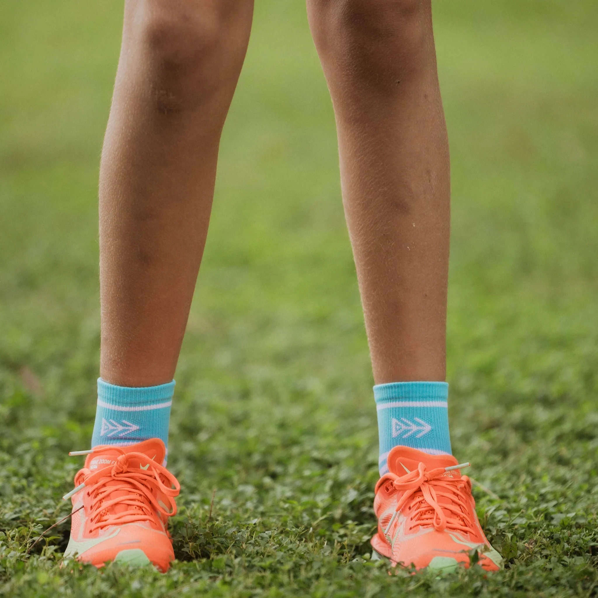 IMPI Shorter Crew Socks - Baby Blue/White - Image 4