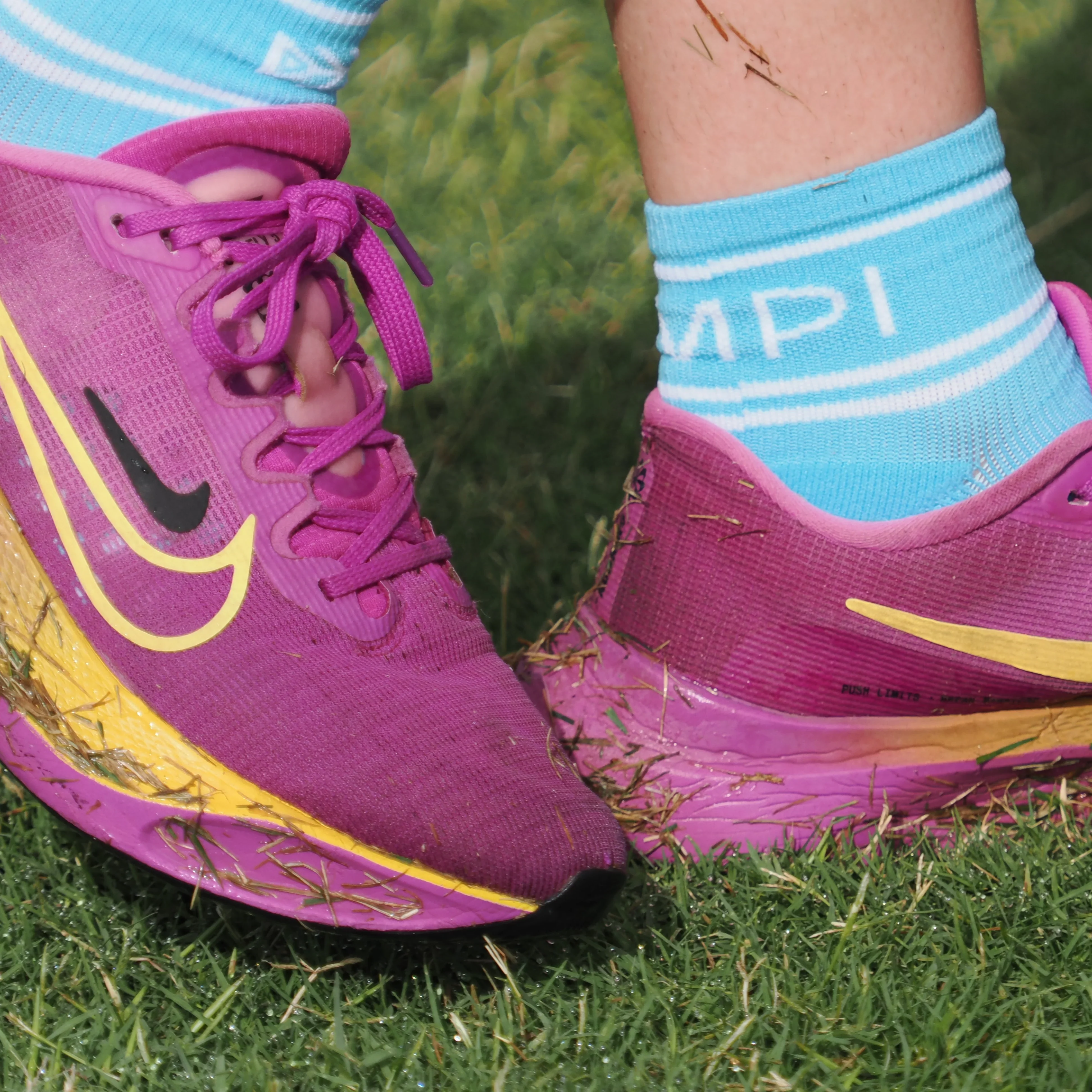 IMPI Shorter Crew Socks - Baby Blue/White - Image 5
