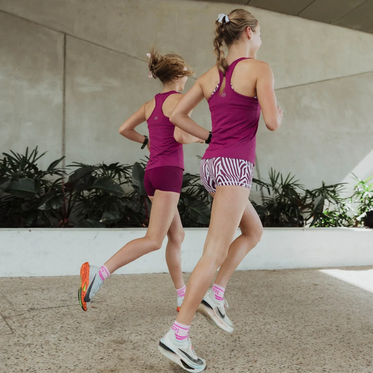 IMPI Shorter Crew Socks - Baby Pink/Hot Pink - Image 3