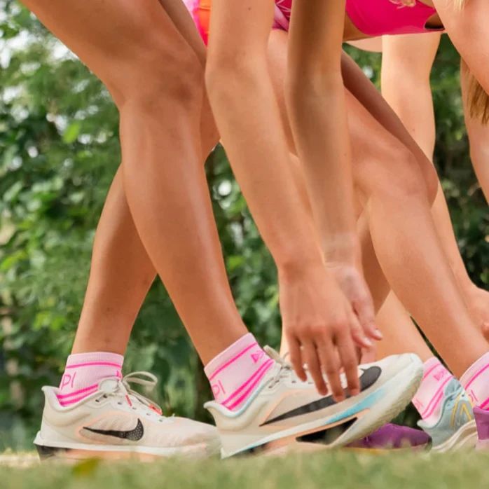 IMPI Shorter Crew Socks - Baby Pink/Hot Pink - Image 4