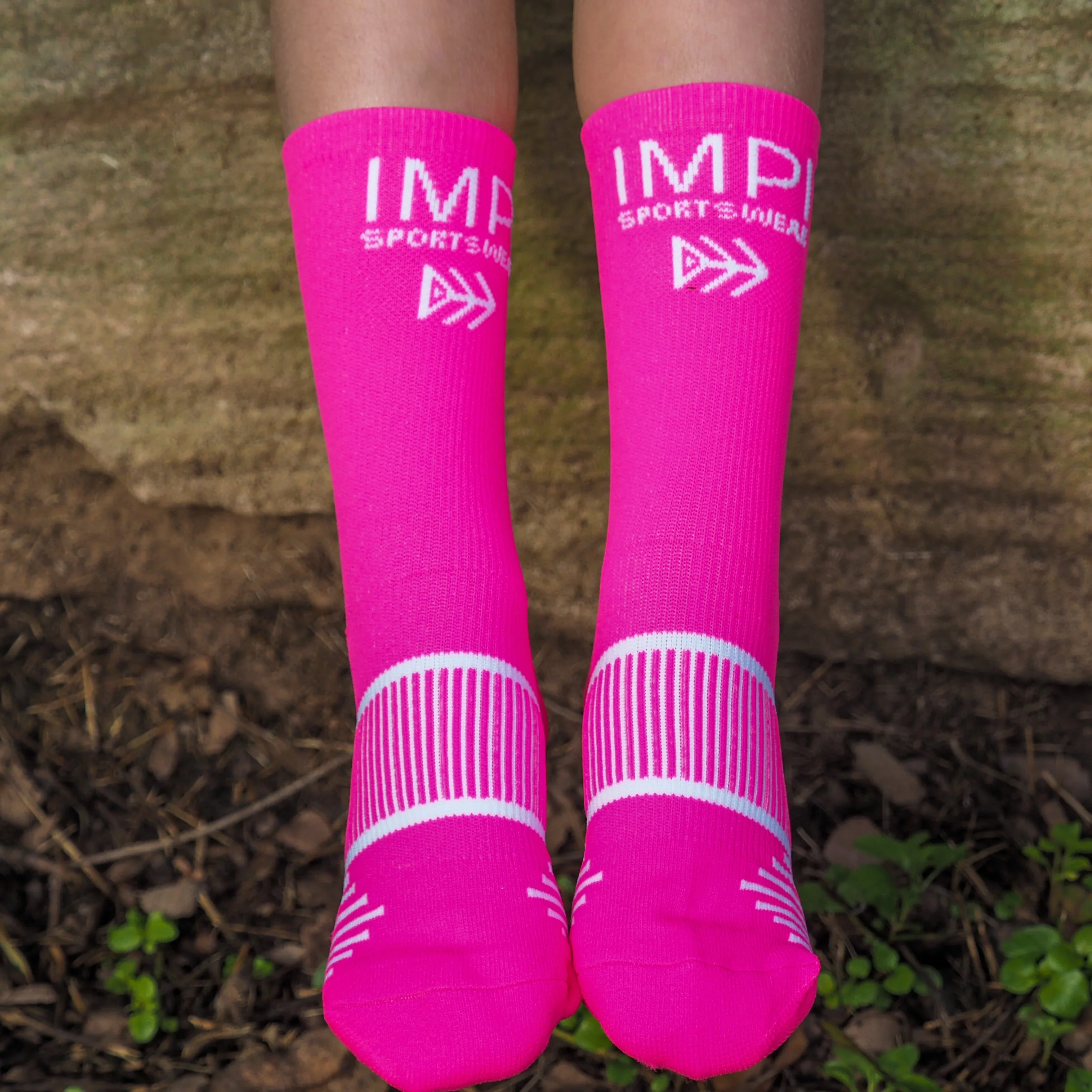 IMPI Socks - Hot Pink/White - Image 4