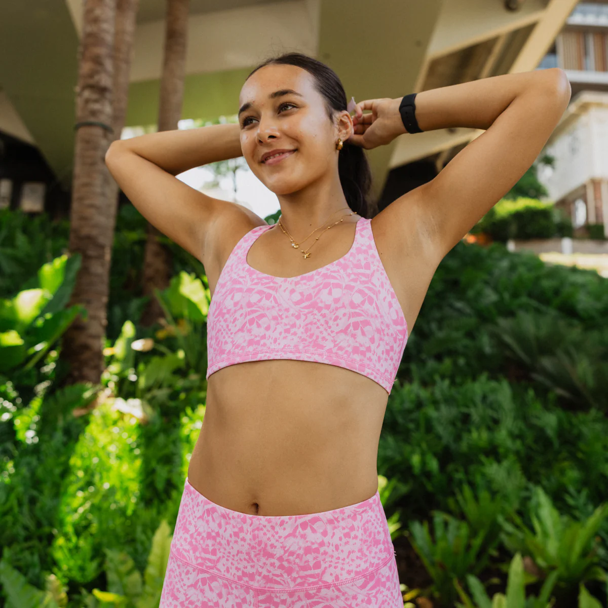 IMPI Strappy Girls Crop Top - Butterfly Pink - Image 3