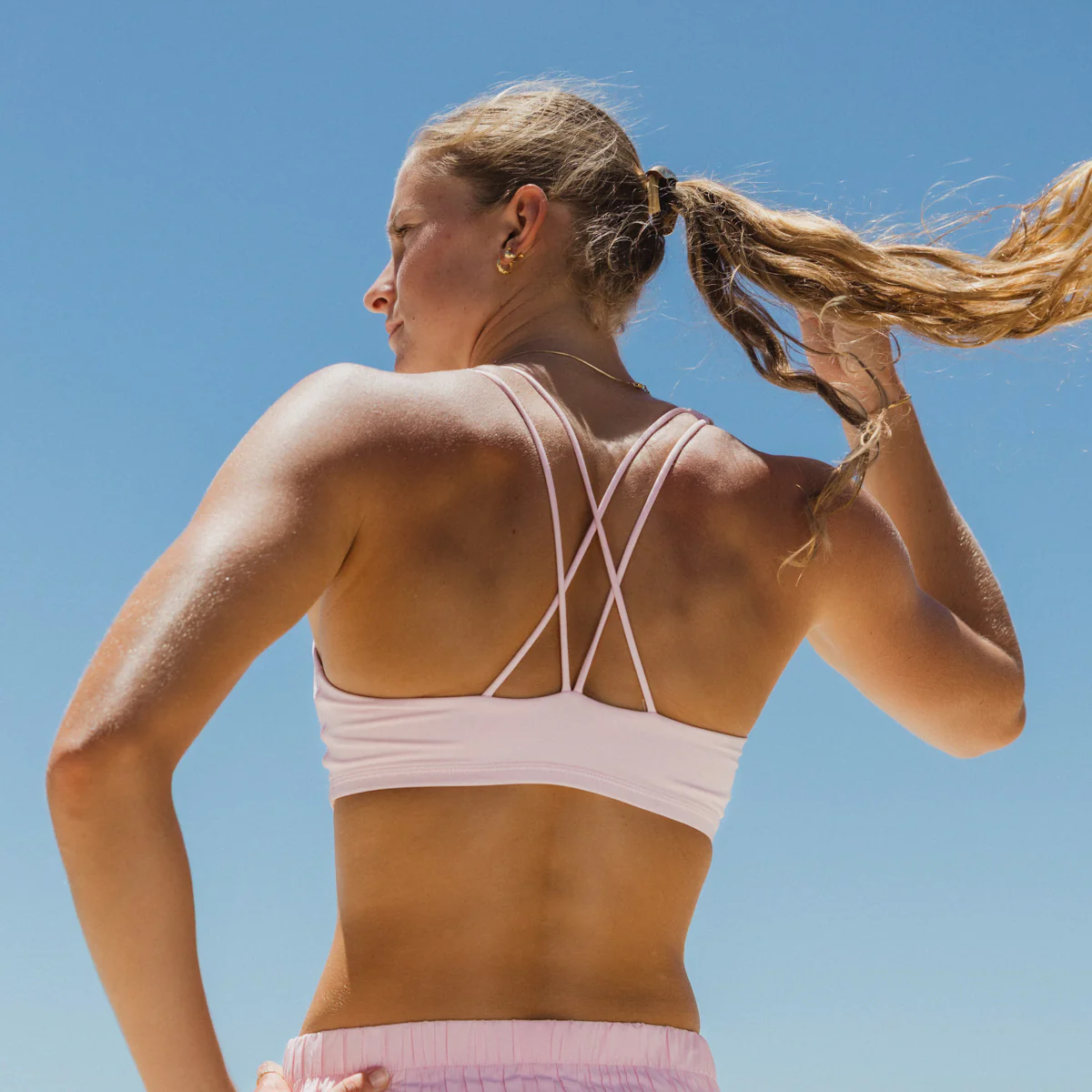 IMPI Strappy Girls Crop Top - Pink Sorbet - Image 12