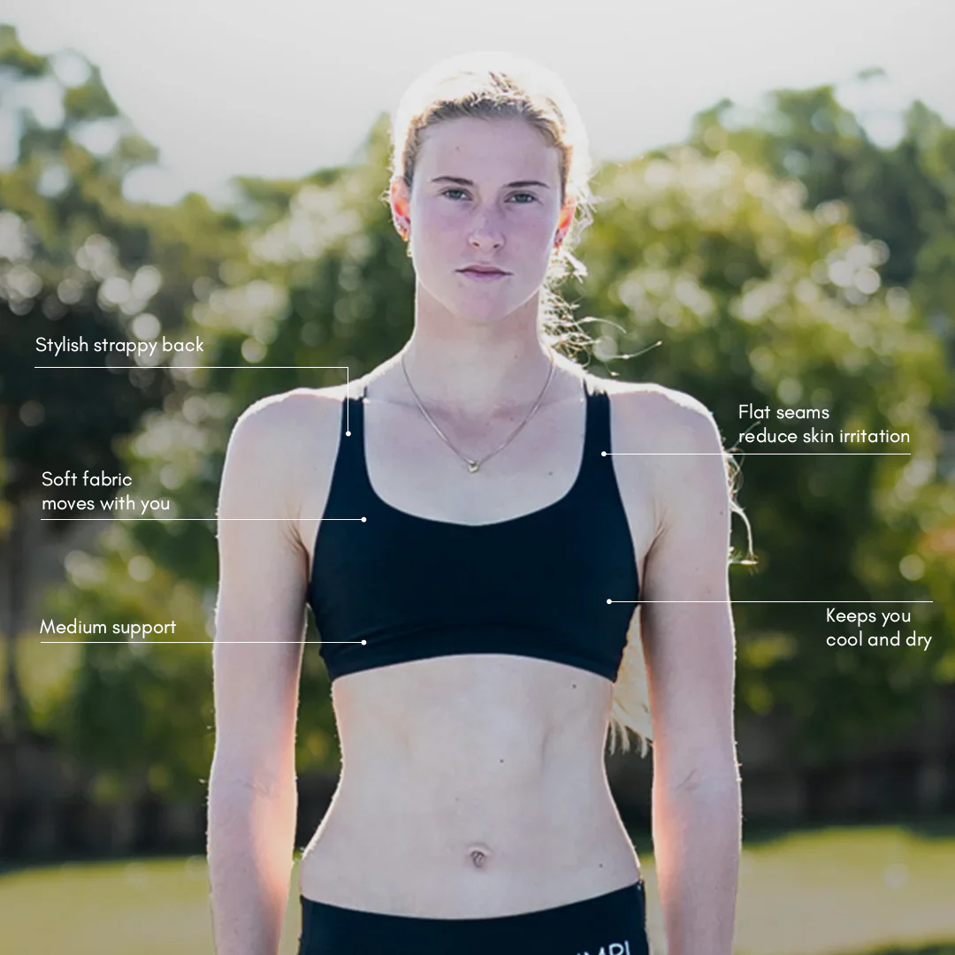 IMPI Strappy Girls Crop Top - Black - Image 6